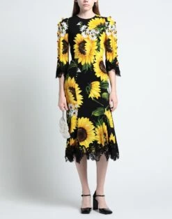 DOLCE & GABBANA Nero Vestito Midi -Dolce Vestire 15048696eu 14 e