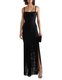 HERVE LEGER HERVÉ LÉGER Nero Vestito Lungo -Dolce Vestire 15100634ur 14 e