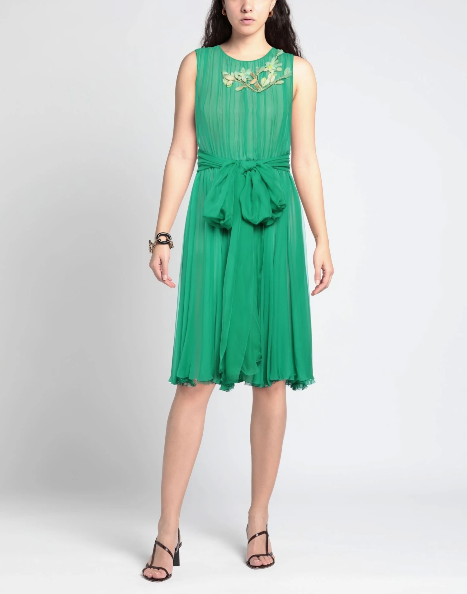 DOLCE & GABBANA Verde Vestito Elegante 4 DOLCE & GABBANA Verde Vestito Elegante - immagine 2