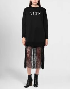 VALENTINO GARAVANI Nero Vestito Midi -Dolce Vestire 15128744dd 14 e