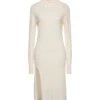 LANEUS Beige Vestito In Maglia