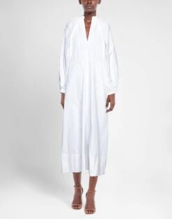 JIL SANDER Bianco Vestito Midi -Dolce Vestire 15161693ap 14 e