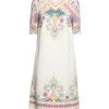 ETRO Bianco Vestito Midi -Dolce Vestire 15170579si 14 f