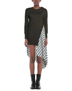 MONSE Verde Militare Vestito Midi -Dolce Vestire 15211104ud 14 r