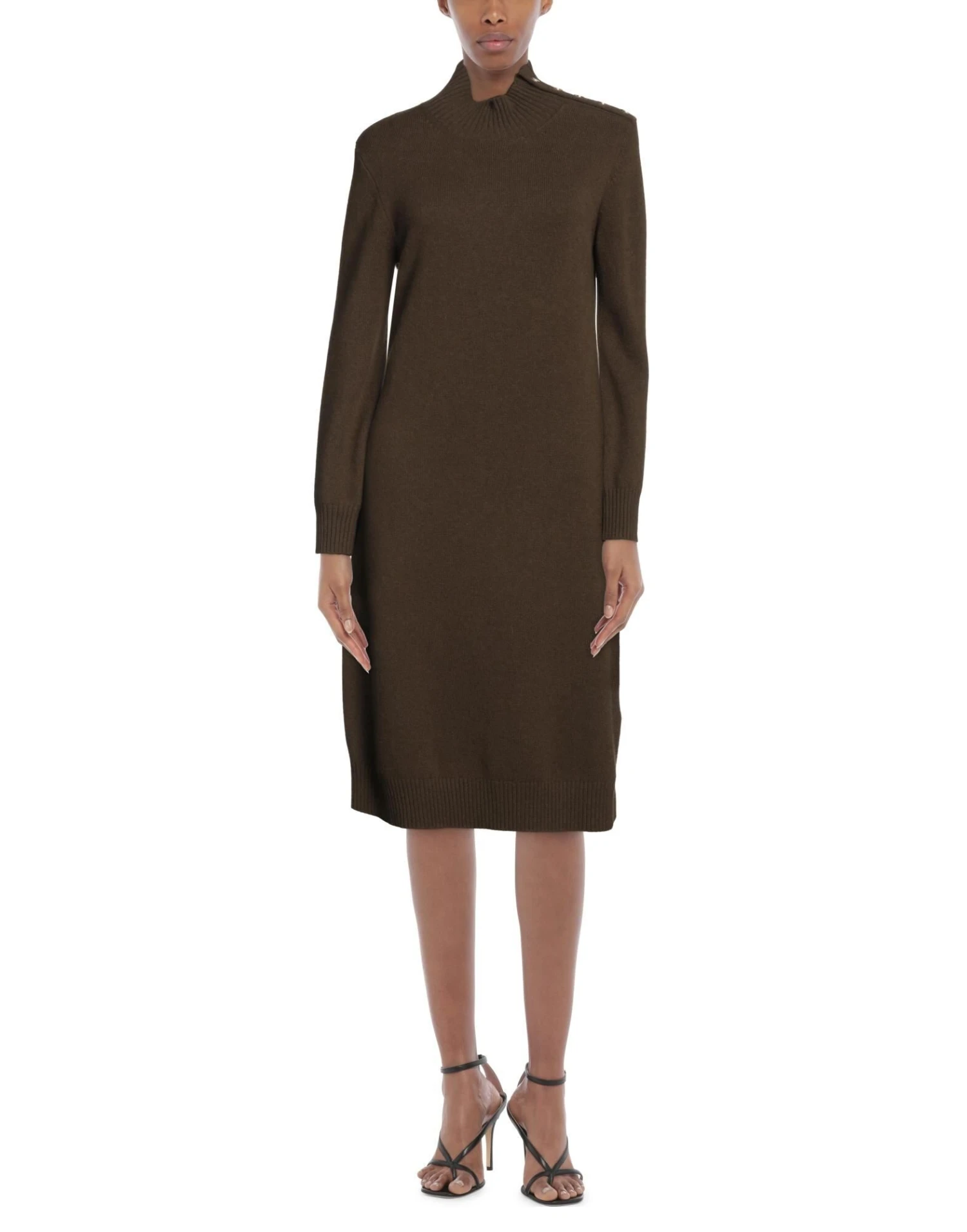 MAJE Verde Militare Vestito In Maglia 4 MAJE Verde Militare Vestito In Maglia - immagine 2