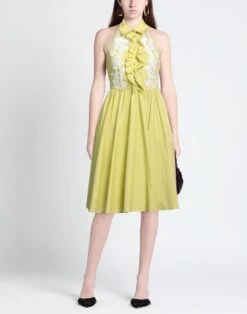 BLUMARINE Verde Acido Vestito Midi -Dolce Vestire 15252226xm 14 r