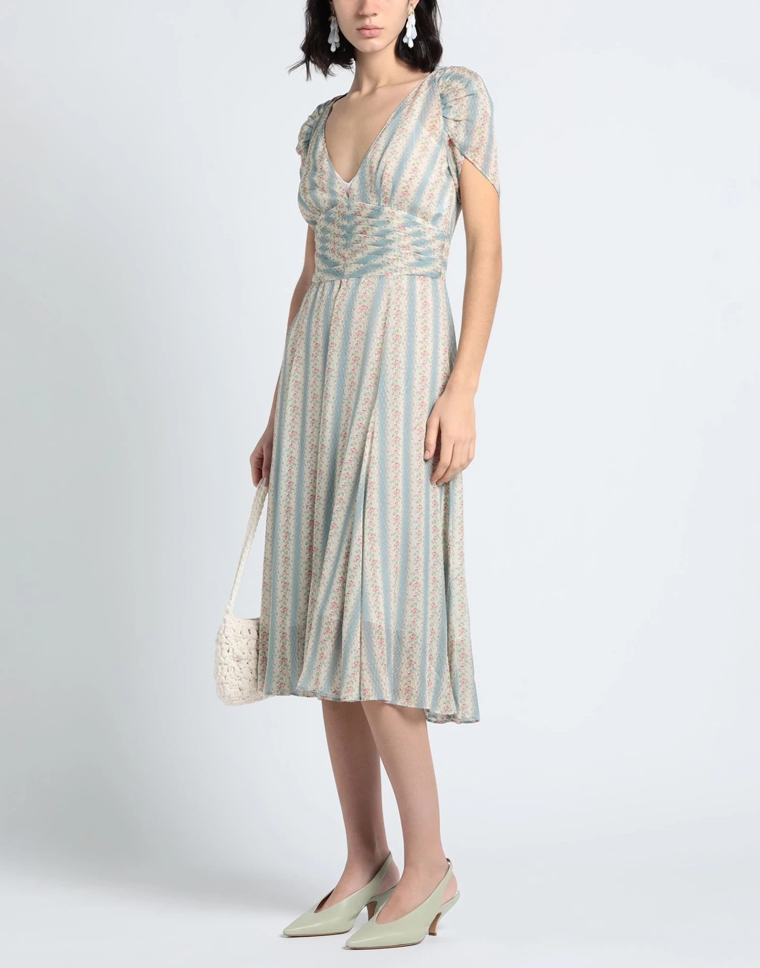 DSQUARED2 Celeste Vestito Midi 4 DSQUARED2 Celeste Vestito Midi - immagine 2