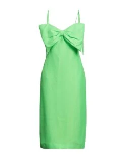 MSGM Verde Acido Vestito Midi