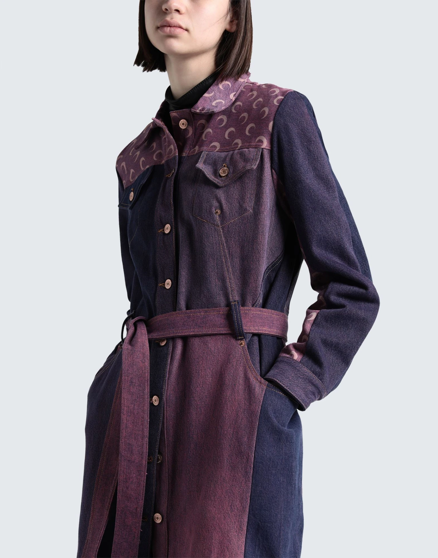 MARINE SERRE Rosa Vestito Chemisier 4 MARINE SERRE Rosa Vestito Chemisier - immagine 2