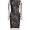 VERSACE JEANS COUTURE Nero Vestito Midi -Dolce Vestire 15277362jm 14 f