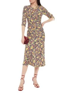 VICTORIA BECKHAM Giallo Vestito Midi -Dolce Vestire 15284191bm 14 r