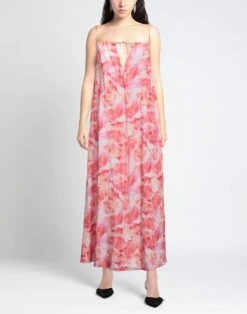 120% LINO Rosso Vestito Lungo -Dolce Vestire 15284707ri 14 r