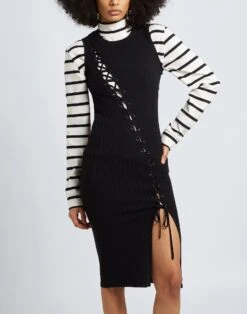 8 By YOOX Nero Vestito Midi -Dolce Vestire 15288382ci 14 e