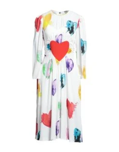 MSGM Bianco Vestito Midi