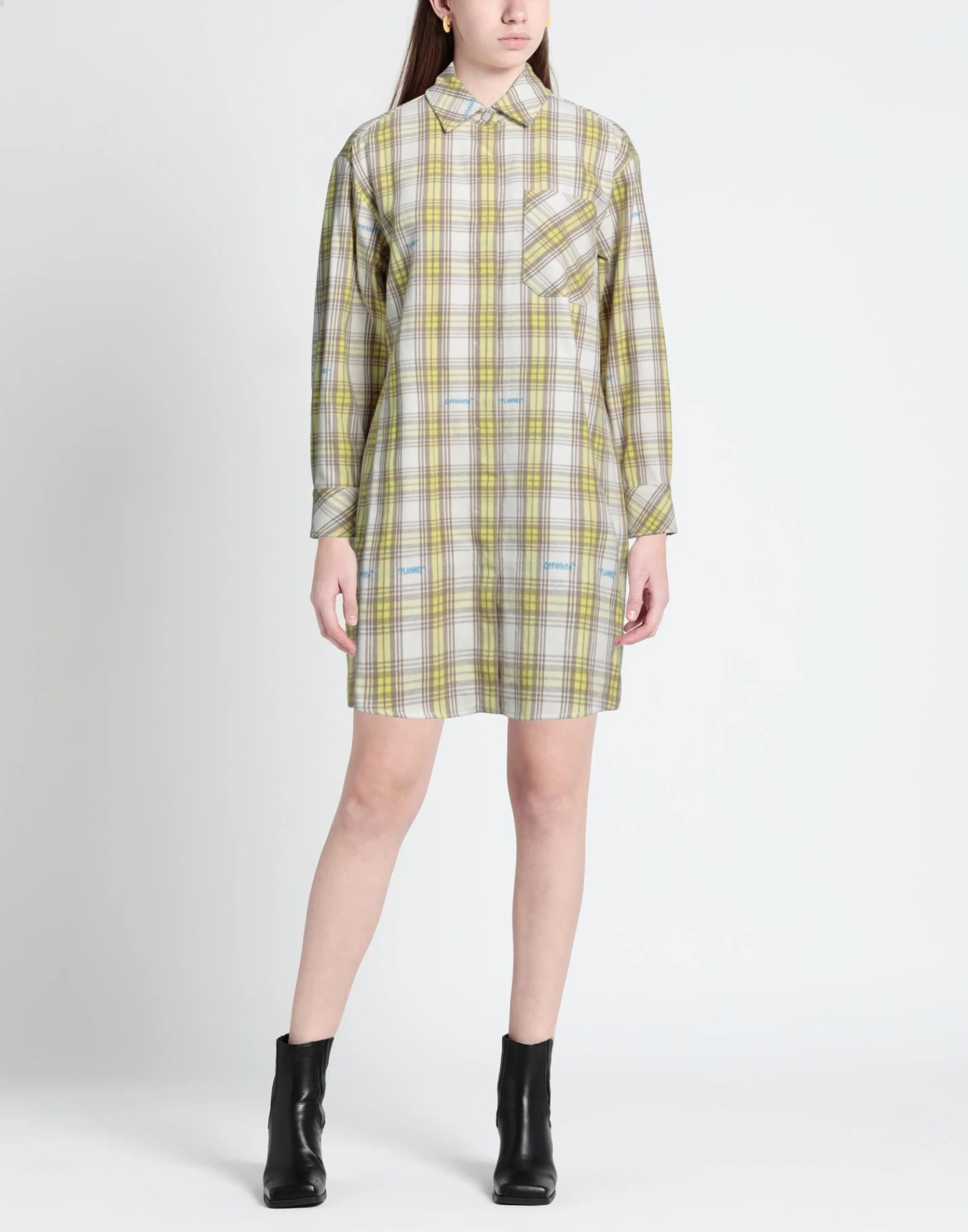 OFF-WHITE™ Giallo Vestito Chemisier 4 OFF-WHITE™ Giallo Vestito Chemisier - immagine 2