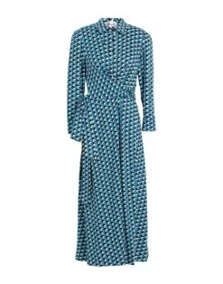 DIANE VON FURSTENBERG Azzurro Vestito Chemisier