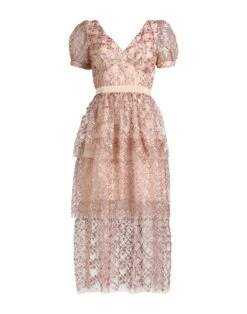 SELF PORTRAIT SELF-PORTRAIT Cipria Vestito Midi