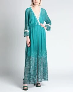 LE SARTE DEL SOLE Verde Smeraldo Vestito Lungo -Dolce Vestire 15308997tg 14 r