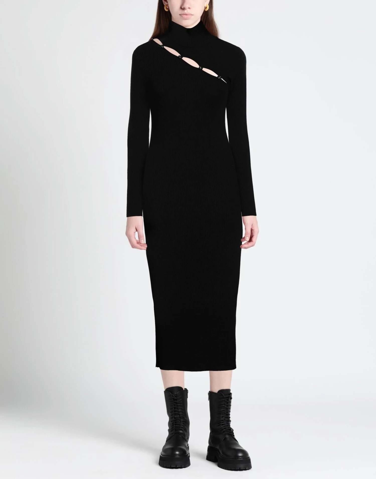 ERIKA CAVALLINI Nero Vestito In Maglia 4 ERIKA CAVALLINI Nero Vestito In Maglia - immagine 2