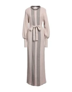 VIKI-AND Tortora Vestito In Maglia