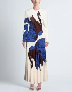 TORY BURCH Panna Vestito Lungo -Dolce Vestire 15323100vb 14 r