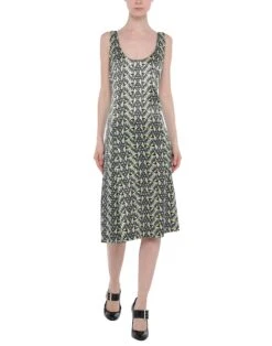 MIU MIU Giallo Chiaro Vestito Midi -Dolce Vestire 34966204bx 14 e