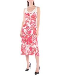 ROBERTO CAVALLI Rosso Vestito Midi 5 ROBERTO CAVALLI Rosso Vestito Midi -Dolce Vestire 34988764qj 14 e